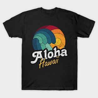 Aloah Hawaii Surfing Surf Sunset Wave T-Shirt